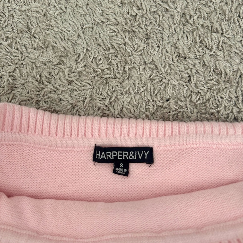Pink Off-Shoulder Sweater - Picture 2 of 3